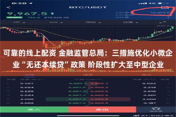 可靠的线上配资 金融监管总局：三措施优化小微企业“无还本续贷”政策 阶段性扩大至中型企业